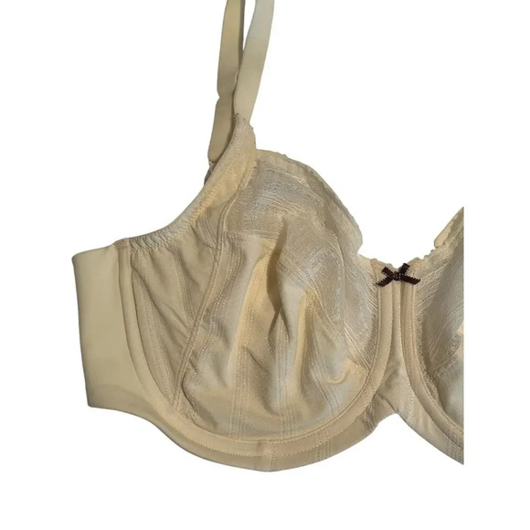 Lilyette Beige Enchantment Lace Full-Coverage Minimizer Bra Size 34DD - Picture 2 of 6